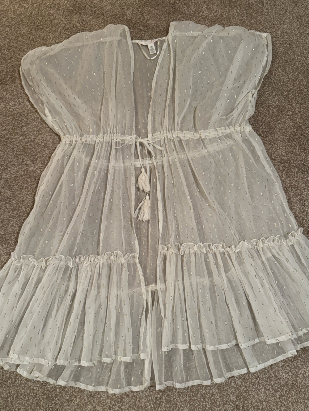 Lauren Conrad Sheer White Kimono Cover-up.